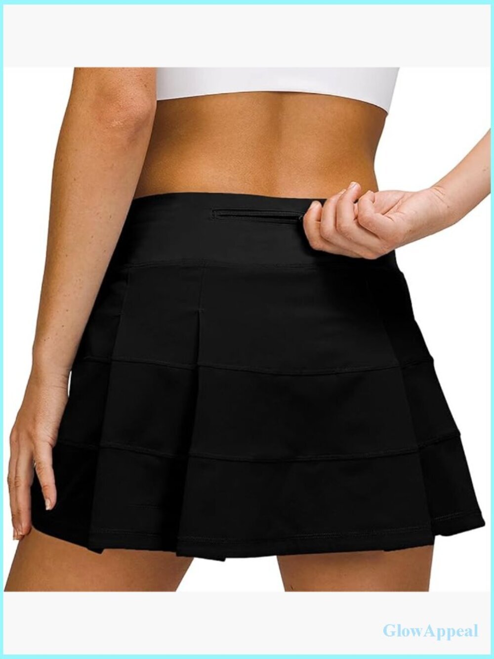 Women's Pleated Tennis Skort with Pockets, Built-in Shorts, High Stretch